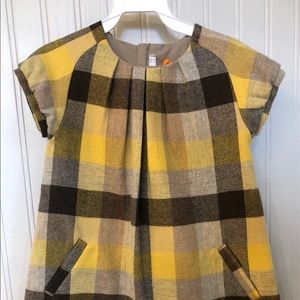 Girls lined flannel dress